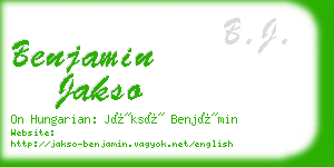 benjamin jakso business card